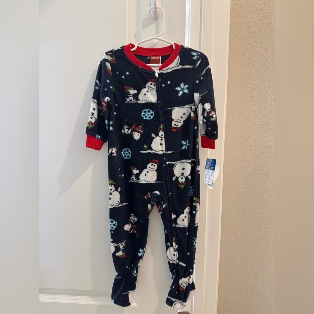 Peanuts Holiday Kid One Piece Pajama Set